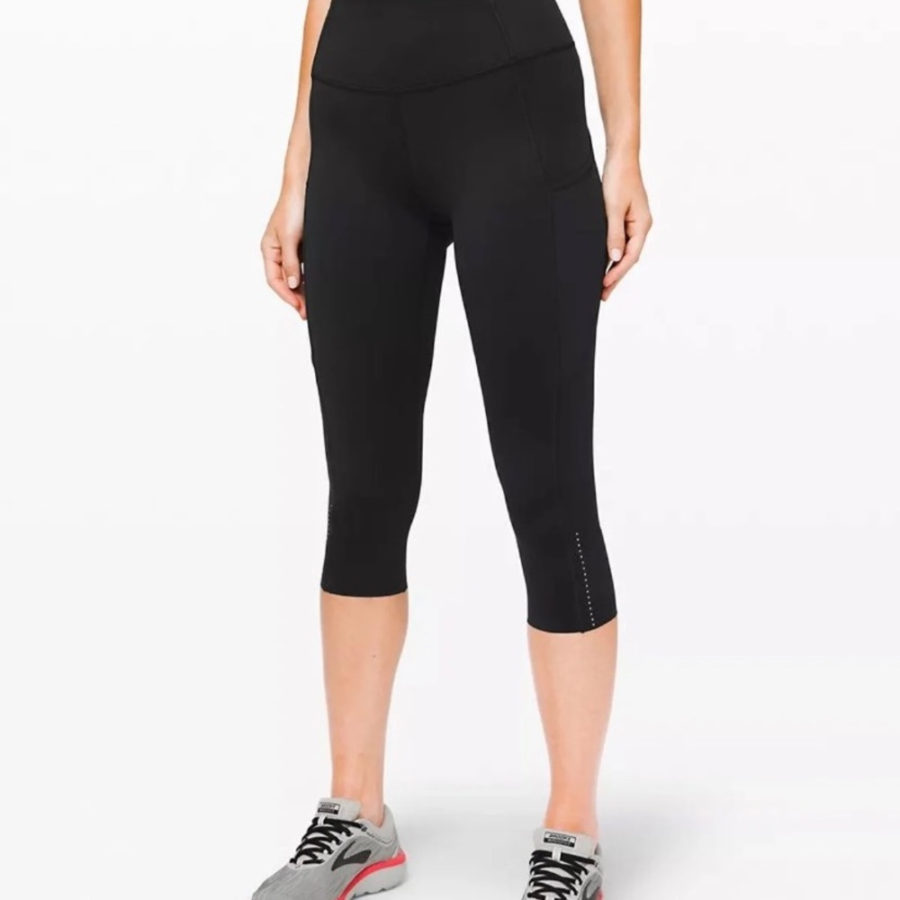 Lululemon Fast and Free High-Rise Reflective Crop 19"